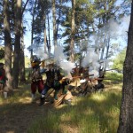 Musketeers firing in the Swiss manner