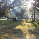 Camp at dawn